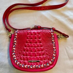 Brahmin Mini Sonny Ribbon Botany Leather Crossbody Bag